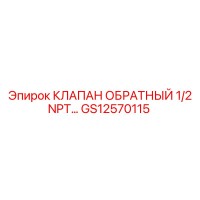 GS12570115 КЛАПАН ОБРАТНЫЙ 1/2 NPT Epiroc