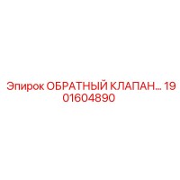 1901604890 ОБРАТНЫЙ КЛАПАН Epiroc
