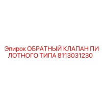 8113031230 ОБРАТНЫЙ КЛАПАН ПИЛОТНОГО ТИПА Epiroc