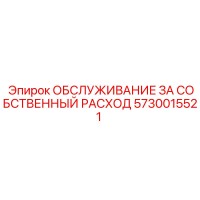 5730015521 ОБСЛУЖИВАНИЕ ЗА СОБСТВЕННЫЙ РАСХОД Epiroc