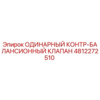 4812272510 ОДИНАРНЫЙ КОНТР-БАЛАНСИОННЫЙ КЛАПАН Epiroc