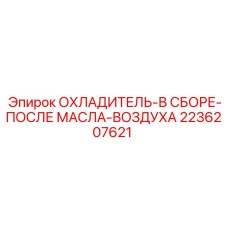2236207621 ОХЛАДИТЕЛЬ-В СБОРЕ-ПОСЛЕ МАСЛА-ВОЗДУХА - Epiroc