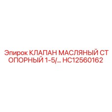 HC12560162 КЛАПАН МАСЛЯНЫЙ СТОПОРНЫЙ 1-5/... Epiroc