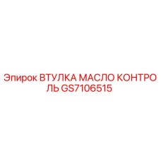 GS7106515 ВТУЛКА МАСЛО КОНТРОЛЬ Epiroc