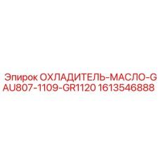 1613546888 ОХЛАДИТЕЛЬ-МАСЛО-GAU807-1109-GR1120 Epiroc