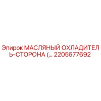 2205677692 МАСЛЯНЫЙ ОХЛАДИТЕЛЬ-СТОРОНА Epiroc