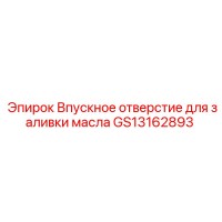 GS13162893 ВПУСКНОЕ ОТВЕРСТИЕ ДЛЯ ЗАЛИВКИ МАСЛА Epiroc
