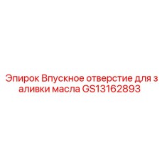 GS13162893 ВПУСКНОЕ ОТВЕРСТИЕ ДЛЯ ЗАЛИВКИ МАСЛА Epiroc