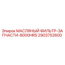 2903752600 МАСЛЯНЫЙ ФИЛЬТР-ЗАПЧАСТИ-8000HRS Epiroc