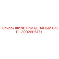 3002606171 ФИЛЬТР МАСЛЯНЫЙ С BP… Epiroc