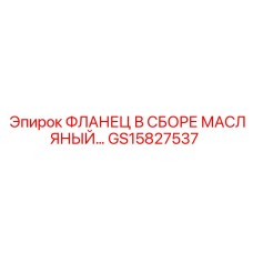 GS15827537 ФЛАНЕЦ В СБОРЕ МАСЛЯНЫЙ Эпирок