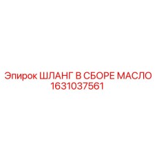 1631037561 ШЛАНГ В СБОРЕ МАСЛО Epiroc