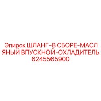 6245565900 ШЛАНГ-В СБОРЕ-МАСЛЯНЫЙ ВПУСКНОЙ-ОХЛАДИТЕЛЬ Epiroc