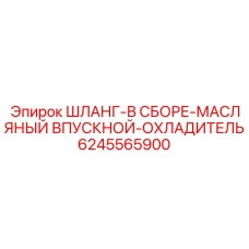 6245565900 ШЛАНГ-В СБОРЕ-МАСЛЯНЫЙ ВПУСКНОЙ-ОХЛАДИТЕЛЬ Epiroc