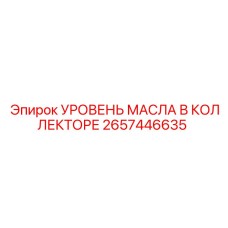 2657446635 УРОВЕНЬ МАСЛА В КОЛЛЕКТОРЕ Epiroc