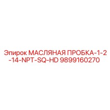 9899160270 МАСЛЯНАЯ ПРОБКА-1-2-14-NPT-SQ-HD Epiroc