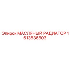 1613836503 МАСЛЯНЫЙ РАДИАТОР Epiroc