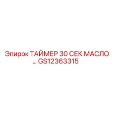 GS12363315 ТАЙМЕР 30 СЕК МАСЛО Epiroc