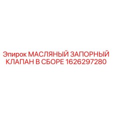 1626297280 МАСЛЯНЫЙ ЗАПОРНЫЙ КЛАПАН В СБОРЕ Epiroc
