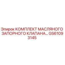 GS61093145 КОМПЛЕКТ МАСЛЯНОГО ЗАПОРНОГО КЛАПАНА Epiroc