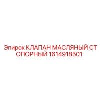 1614918501 КЛАПАН МАСЛЯНЫЙ СТОПОРНЫЙ Epiroc