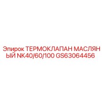 GS63064456 ТЕРМОКЛАПАН МАСЛЯНЫЙ NK40/60/100 Epiroc