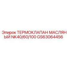 GS63064456 ТЕРМОКЛАПАН МАСЛЯНЫЙ NK40/60/100 Epiroc