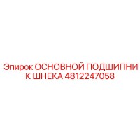 4812247058 ОСНОВНОЙ ПОДШИПНИК ШНЕКА Epiroc