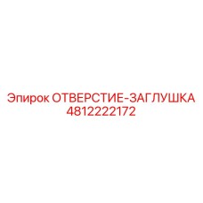 4812222172 ОТВЕРСТИЕ-ЗАГЛУШКА Epiroc