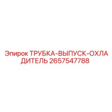 2657547788 ТРУБКА-ВЫПУСК-ОХЛАДИТЕЛЬ Epiroc