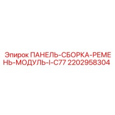 2202958304 ПАНЕЛЬ-СБОРКА-РЕМЕНЬ-МОДУЛЬ-I-C77 Epiroc