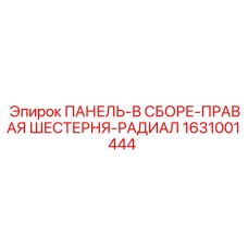 ПАНЕЛЬ-В СБОРЕ-ПРАВАЯ ШЕСТЕРНЯ-РАДИАЛ [1631001444] Epiroc