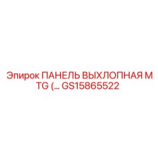 GS15865522 ПАНЕЛЬ ВЫХЛОПНАЯ MTG Epiroc