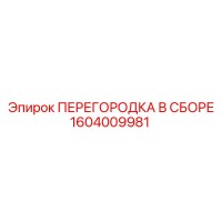 1604009981 ПЕРЕГОРОДКА В СБОРЕ Epiroc