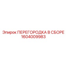 1604009983 ПЕРЕГОРОДКА В СБОРЕ Epiroc