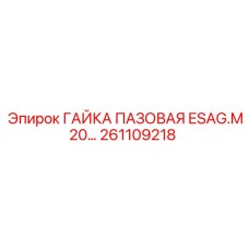 261109218 ГАЙКА ПАЗОВАЯ ESAG.M20 Epiroc