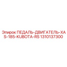 1310137300 ПЕДАЛЬ-ДВИГАТЕЛЬ-XAS-185-KUBOTA-RS Epiroc