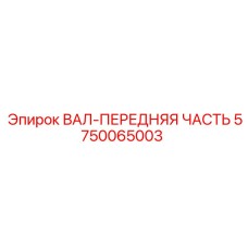 5750065003 ВАЛ-ПЕРЕДНЯЯ ЧАСТЬ by Epiroc