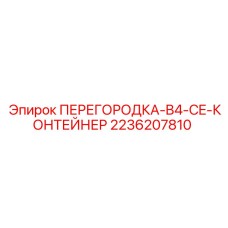 2236207810 ПЕРЕГОРОДКА B4 CE КОНТЕЙНЕР Epiroc
