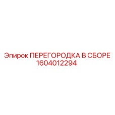 1604012294 ПЕРЕГОРОДКА В СБОРЕ | Epiroc