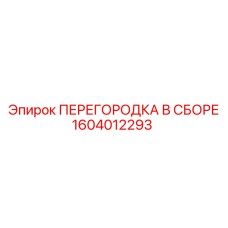 1604012293 ПЕРЕГОРОДКА В СБОРЕ | Epiroc