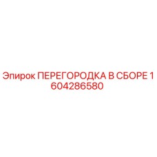 1604286580 ПЕРЕГОРОДКА В СБОРЕ Epiroc
