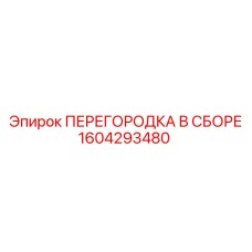 1604293480 ПЕРЕГОРОДКА В СБОРЕ Epiroc