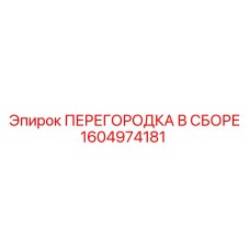 1604974181 ПЕРЕГОРОДКА В СБОРЕ Epiroc