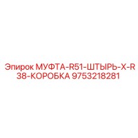 9753218281 МУФТА-R51-ШТЫРЬ-X-R38-КОРОБКА Epiroc