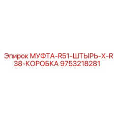 9753218281 МУФТА-R51-ШТЫРЬ-X-R38-КОРОБКА Epiroc