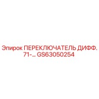 ПЕРЕКЛЮЧАТЕЛЬ ДИФФ.71-… GS63050254 Epiroc
