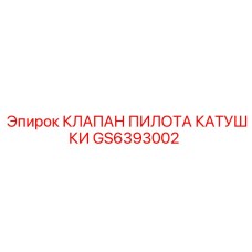 GS6393002 КЛАПАН ПИЛОТА КАТУШКИ Epiroc