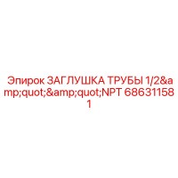 686311581 ЗАГЛУШКА ТРУБЫ 1/2