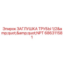 686311581 ЗАГЛУШКА ТРУБЫ 1/2